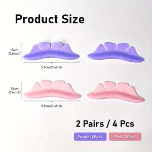 TEMU 2가지 사이즈 나비 하단 눈가 패치 속눈썹 곱창기 컬러 리프트 패드 속눈썹 곱창 패드 로드 래쉬 리프트 실리콘 속눈썹 메이크업 뷰티 도구 영구(Purple+Pink)