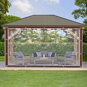 TEMU 1개 투명 고품질 방수 천막, 밀봉 링 포함, 헤비듀티 야외 정원 투명 비닐 커버, 98