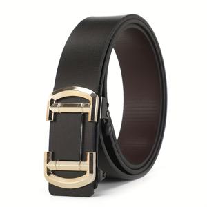 TEMU 남성용 벨트 - 자동 버클, 길이 조절 가능, 헤비듀티 벨트, 비즈니스 및 캐주얼 착용에 적합 - 생일/크리스마스/할로윈/추수감사절 남성 선물 추천 - 정장 및 캐주얼 복장에 적합한 벨트 사이즈 - 편안한 착용감과 사용 편의성 - 내구성 있는 일상 및 정장용 남성 벨트