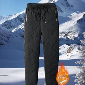 TEMU 여성용 겨울 아웃도어 바지, 플리스 안감 및 두꺼운 보온 바지, 섬유 플리스 안감 바지, 포켓 포함, 캐주얼 루즈핏, 신축성 없는 단색, 하이킹, 낚시, 러닝, 주말 및 야외 활동에 적합, 두껍고 내한성