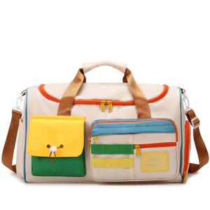 TEMU 패셔너블한 컬러 블록 크로스바디 짐백, 라마단용 대용량 여행 가방, 발렌타인데이 선물로 완벽, 짧은 여행 및 출장용 경량 기내 반입 수하물|짐웨어