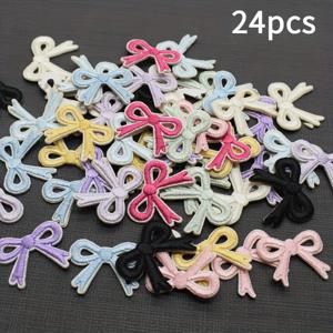 TEMU 12/24 생기 넘치는 작은 리본 자수 패치 - 자가 접착식 속이 빈 리본 자수 패치, 의류 및 액세서리 장식에 이상적