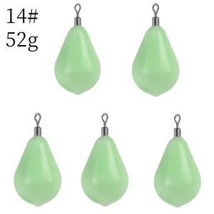 TEMU 야광 플라스틱 코팅 납납시 5개입 세트, 30g~150g, 심해 보트 낚시 및 민물/바다 낚시용, 스위블 및 무게추 포함