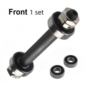 TEMU 자전거 액슬 부품 세트 (휠 허브용 속이 빈 액슬 포함), 전륜 및 후륜 베어링 모두 호환, 모든 종류의 자전거용으로 설계됨