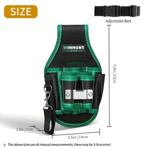 TEMU WINHUNT 9포켓 공구 파우치, 공구 정리용 파우치, 고강도 전기기사용 남성용 공구 파우치, 벨트 파우치 포함, 전기기사, 목수, 건설용 공구 파우치 벨트, 작업 앞치마, 벨트