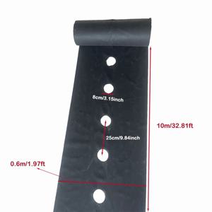 TEMU 이것은 잡초 방지용 펀칭 원단으로, 1.97 X 32.81피트의 펀칭 멀치 필름이 특징입니다. 물과 공기를 통과할 수 있는 부직포 소재로 제작되었습니다.