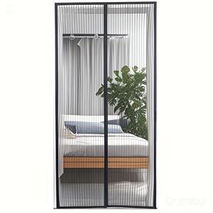 TEMU 자석 모기장 도어 커튼, 자석 방충망 창문 및 여름용 방충문 커튼, 강력한 자석 방충문, 자동 밀봉, 수동 입출, 반려동물 친화적, 간편한 유지 관리 나일론 메시