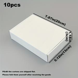 TEMU 흰색 10개 두꺼운 골판지 상자, 다양한 크기 제공, 배송용 상자, 택배 포장 상자, 포장 상자, 선물 상자, 골판지 상자