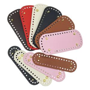 TEMU 타원형 인조 가죽 가방 받침 10개 세트 - 철제 못이 달린 뜨개질 및 코바늘 가방 바닥 패드 - 6개 (18X8Cm) 및 4개 (18X5Cm) 등 다양한 색상 포함 - 핸드백 및 지갑 제작자에게 이상적 - 애인, 지갑 제작을 위한 훌륭한 선물