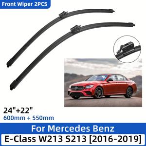 TEMU 2016년부터 2019년까지 Mercedes Benz E-Class W213 S213 모델용 앞유리 와이퍼 2개 세트