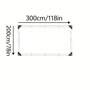 TEMU 자외선 차단 통기성 메쉬 원단, 모서리 강화, 리벳이 있는 야외 차광망. 햇빛 차단을 위한 비방수 PE 소재, 캠핑 및 정원용, 面。후크 앤 루프 잠금 디자인