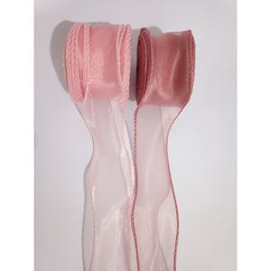 TEMU 투피스 10야드 투명 핑크 쉬폰 리본 - 부드러운 오간자 새틴, 선물 포장, 웨딩 장식, 부케 제작, 재봉 공예, 수제품 제작에 적합 | 스타일리시한 쉬폰 리본 | 다용도 오간자 새틴