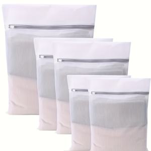 TEMU 민감한 의류용 메쉬 세탁망 5개 세트, 속옷, 브라, 양말, 란제리, 옷, 여행용 수납백, 세탁망