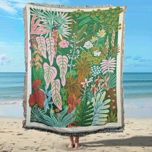 TEMU 타스렐이 달려 있고 내구성이 뛰어난 소프트한 차지한 털실로 제작된 직조 담요입니다. 세탁이 가능하고 관리가 용이하며 퇴색 및 필링에 강하므로 소파, 의자, 침대 등 가정 장식에 적합합니다.