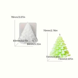 TEMU 크리스마스 트리 향초 및 점토 장식을 위한 실리콘 몰드