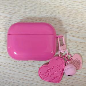 TEMU TPU 재질의 빨간색 하트 모양 벨 이어폰 케이스, Airpods 1, 2, 3, 4, Pro Pro2 Pro3에 적합하며 가족 및 친구를 위한 완벽한 선물입니다.