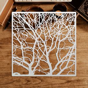 TEMU A Life 트리 템플릿, 대형 트리 템플릿, 가을 템플릿, 12×12인치, 재사용 및 세척 가능한 페인팅 스텐실, 페인팅, 프레임, 보드, 캔버스, 벽, 홈 데코 및 미술 프로젝트에 적합