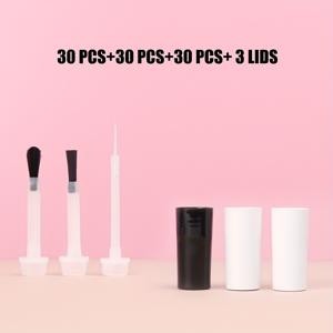 TEMU 매니큐어 스페셜 젤 네일 폴리쉬 탈착식 일회용 교체용 브러쉬 라운드 헤드 팬형 플랫 헤드 브러쉬 풀 와이어 브러쉬 헤드 네일샵 도구 세트