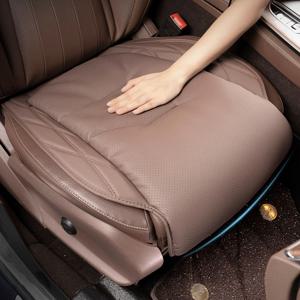 TEMU 럭셔리 나파 카시트 쿠션, 카시트 커버 - 확장 에디션, 통기성 & 가벼움 - 사계절 편안함, 자동차 앞좌석 패드, 대부분의 자동차/SUV/트럭에 적합, 부드럽지만 지지력 있는 패딩, 우아한 차량 장식, 자동차 내부 액세서리