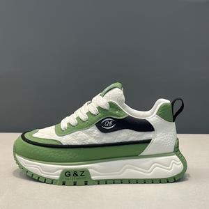 TEMU 남성용 두꺼운 밑창 운동화 & 데일리웨어 호환 - 레이스업 로우탑 신발, 쿠션 PVC 밑창, 어퍼 & 레트로 스타일 - 아웃도어/도시용 신발