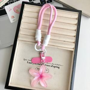 TEMU 대형 투명 아이스 데이지 꽃 휴대폰 랜야드 손목 스트랩 1개, 끈이 있는 귀여운 휴대폰 팔찌, 휴대폰 참 스트랩, 휴대폰 액세서리, 범용 휴대폰 케이스용 DIY 분리형 스페이서, 남녀공용 트렌디한 창의적인 분실 방지 낙하 방지 휴대용 손목 밴드