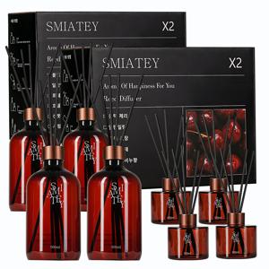 TEMU 스미어티 디퓨저 대용량 실내 방향제 리필액 선물 세트 500ml *4 블랙체리