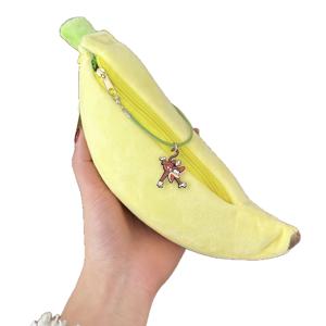 TEMU 바나나 모양 사진 보관 가방 | Djipocket3 호환 | 원숭이 참 장식의 부드러운 이중 지퍼 디자인 | 쉬운 보관을 위한 그린 스트랩 | 휴대 또는 크로스바디 사용을 위한 대용량