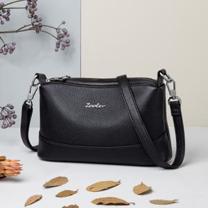 TEMU 줄리 2025 여성 패션 메신저 백, 진짜 가죽 크로스바디 숄더 가방, 솔리드 블랙, 조절 가능한 스트랩, 지퍼 클로저, 폴리에스터 안감, 페이드 저항성, 동물 테마 디자인, 엣지 페인트 - 엄마를 위한 이상적인 선물