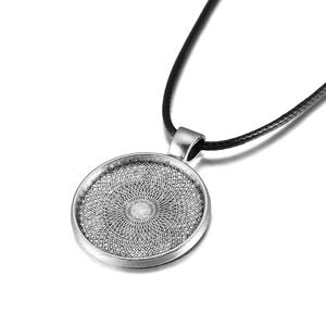 TEMU DIY 목걸이 주얼리 제작용 코드 펜던트 포함 25mm 라운드 트레이 카보숑 베이스 세팅 5개/세트 소품 액세서리