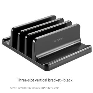 TEMU 1개 Vaydeer 2/3구 세로 노트북 스탠드, ABS 플라스틱 재질, 5 in 1 디자인, 공간 절약형 조절식 데스크 정리대, 모든 Macbook/Chromebook/Surface 호환