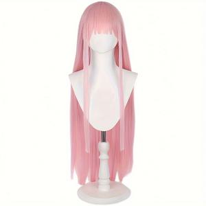 TEMU 유니버셜 애니메이션 가발 핑크색 긴 헤어 여성용 02 Hesperima 같은 파티용 유니버셜 가발