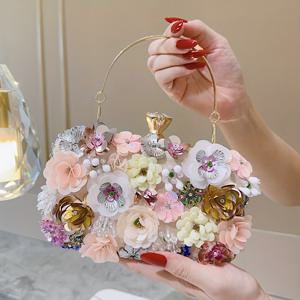 TEMU 꽃 어깨가방, 크로스바디백, 치파오백, 요정 클러치, 연회백, 신부와 신부 들러리용 소형 사각백, 이브닝백, 클러치, 시퀸 비즈백, 드레스백, 체인 소형 사각백, 크로스바디백