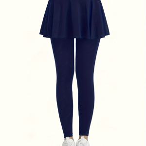 TEMU 캐주얼 바캉스 스타일 페이크 투피스 세트 하이웨스트 스포츠 스커트 & 팬츠, 슬림핏, 힙업, 속건성, 통기성 좋은 피트니스 팬츠, 요가 바지