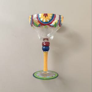 TEMU 휴일 파티 및 홈 바에 적합한 핸드페인팅 마가리타 글라스