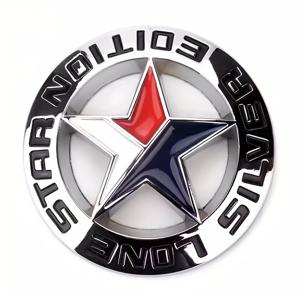 TEMU 자동차 로고 배지 Lone Star Texas 자동차 스티커 메탈 자가 접착 개인 맞춤형 자동차 로고 스티커 3D 배지 스티커 튜닝 Texas 엠블럼에 적합