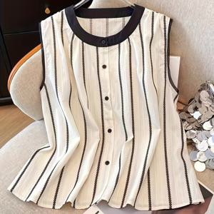 TEMU 여성용 경량 민소매 셔츠, 여름 탱크 탑