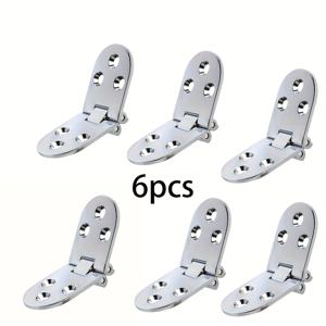 TEMU 주방 수납장용 모던 메탈 접이식 경첩 6개 - 일체형 평면 장착 디자인, 강화된 원형 테이블 플립 경첩, 플립 테이블탑, 접이식 도어 목재 패널 경첩, 아연 합금 은닉형 경첩 하드웨어