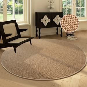 TEMU 브라운 원형 카펫, 파인애플 서클 사령초 사선 야외용 원형 카펫, RV 실내 매트, 텐트 매트, 도어 매트, 캠핑 매트, 야외 캠핑, 하이킹, 자동차 여행, 발코니, 안뜰, 정원, 뒤뜰, 잔디밭, 수영장에 적합