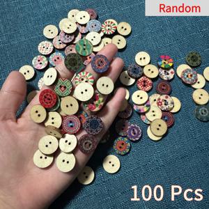 TEMU 100개, 나무 크리스마스 장식 버튼, 빈티지 혼합 장식, 나무 공예 버튼, 2구멍, DIY 재봉 장식, 카드 만들기, 축제, 결혼식, 아름다운 크리스마스 장식용