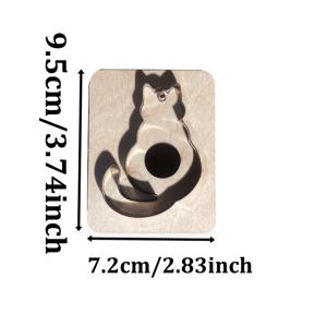 TEMU 아기 고양이 칼날 몰드 - 수제 DIY 가죽 공예 도구, 자르기 쉬운 내구성 있고 날카로운 가죽 크리스마스 장식품 펜던트 몰드