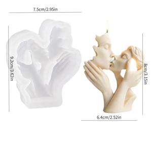 TEMU 1개 미니 로맨틱 연인 키스 양초 실리콘 몰드 – 고품질 유연 재사용 가능 실리콘, 양초, 점토, 시멘트, 에폭시 레진 공예용 간편한 몰드 제거 | 발렌타인데이, 기념일 기념품, 매니아, 웨딩 답례품 완벽한 선물
