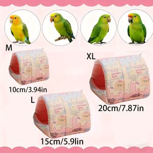 TEMU 새 둥지 집, 1개, 플러시 푹신한 안감이 있는 겨울용 보온 새 둥지 - 앵무새, 잉꼬, 코카티엘, 코뉴어, 햄스터를 위한 편안한 새장형 걸이형 서식지 - 부드럽고 두꺼운 은신처, 부드러운 플러시 침구가 있는 내후성 걸이형 디자인, 새 해먹 케이지와 호환, 앵무새, 코카티엘, 사랑앵무, 애완조류를 위한 아늑한 겨울 쉼터