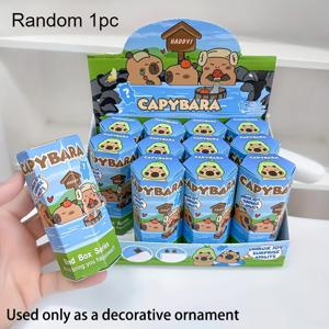 TEMU 컬렉터블 피규어, 귀여운 카피바라 테마 럭키 선물 상자 1박스, 랜덤 내용물이 들어있는 깜짝 카피바라 오프닝 박스, 귀여운 카피바라 데스크탑 장식, 사랑스러운 PVC 장식품, 차량 장식 및 휴대폰 액세서리에 적합, 홈 데코에 완벽