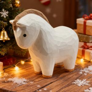 TEMU 매력적인 미니 3D 말 모양 조각상, 크리스마스, 파티, 생일 및 축제 장식용으로 완벽한 홈 데코 아이템