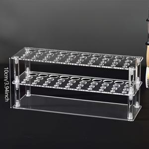 TEMU 모던 아크릴 브러쉬 홀더 (다중 슬롯), 캘리그라피 브러쉬용 데스크탑 정리함, 조립 및 분해 용이한 미술 펜 스탠드 - 스튜디오 및 가정용으로 적합한 내구성 있는 도구 보관 - 전기 불필요