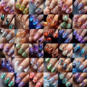 TEMU 랜덤 불꽃 그라데이션 화산 패턴 누름식 인조네일 96개, 여성을 위한 탈부착식 인조손톱, 기계 제작 네일 세트, 심플하고 스타일리시하며 반짝이는 네일 디자인, 착용 가능한 인조손톱, 가짜손톱, 네일 아트. 휴일, 파티, 친구와의 모임, 데이트, 데일리웨어에 적합. 여성을 위한 완벽한 네일 아트 선물