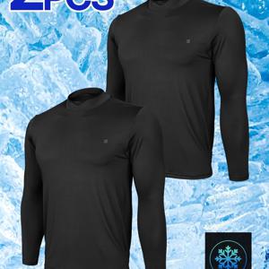 TEMU [1+1][ 2장세트! ] 남성 여름에도 시원한 냉감 반목 티셔츠 쿨텍스(SI4OP2LT059M)