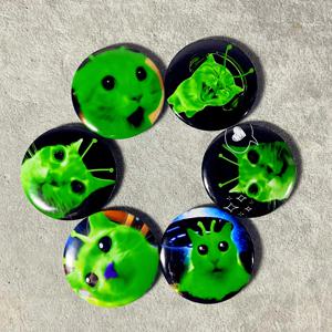 TEMU 6개 초 귀여운 외계인 고양이 배지 브로치, 청바지, 옷, 백팩, 모자와 매칭에 완벽, 축제, 행사, 모임에서 친구들을 위한 선물로 수집 및 제작하기에 이상적