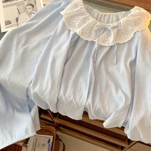 TEMU 2025 봄가을 여성용 파자마 세트, 솔리드 & 스타일 긴팔 팬츠 2피스, 레이스 라운드넥 달콤한 여성스러운 따뜻하고 편안한 실내외용 라운지웨어