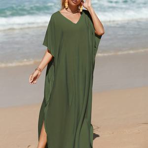 TEMU 여성용 여유로운 커버업, 여름 해변 휴가에 완벽한 비키니와 수영복과 짝을 지을 수 있습니다.